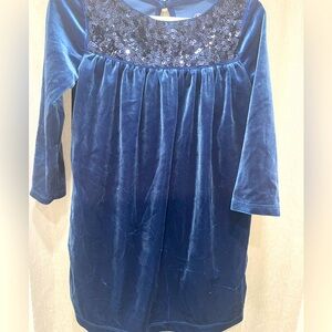 Velvet Sequins Blue All Occasions Dress